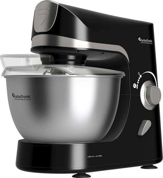 TurboTronic TT-002 Pro-Mix Keukenmachine - Foodprocessor - Staande Keukenmixer- keukenrobot- 5 Liter - 2000W - Zwart