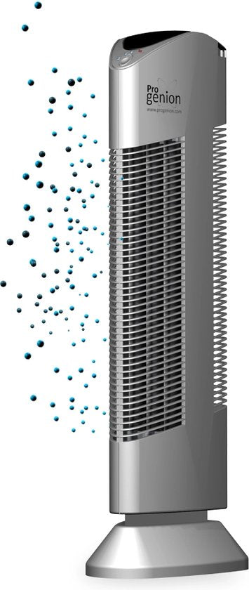Progenion PR-369R Luchtreiniger met ionisator Zilver tot 60M² - Wasbaar filter(Zilver)