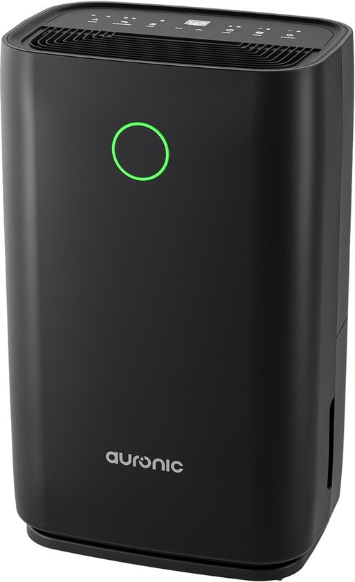 Auronic Luchtontvochtiger - Compact Series - 20L per dag - 4L Waterreservoir - Was-droog functie - Slaapkamer, Badkamer en Woonkamer - Vochtopnemer voor in Huis - Dehumidifier - Zwart(Zwart/20 l)