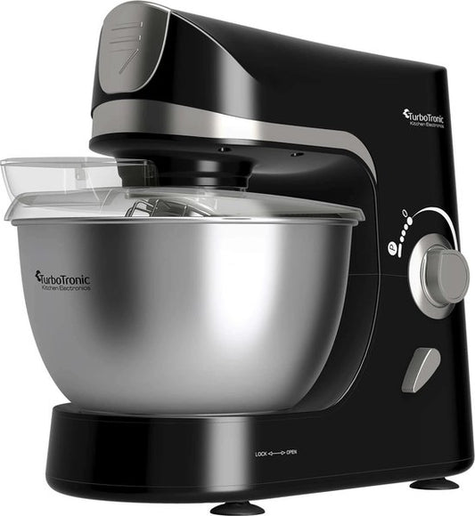 TurboTronic TT-002 Pro-Mix Keukenmachine - Foodprocessor - Staande Keukenmixer- keukenrobot- 5 Liter - 2000W - Zwart