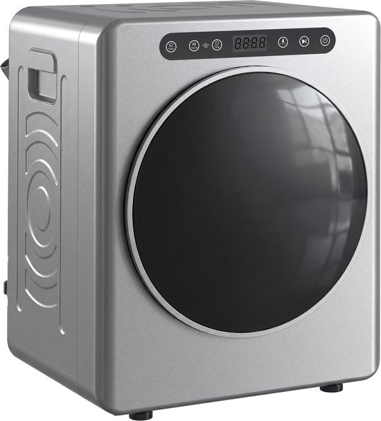 Homcom HOMCOM Mini Wasdroger - 3kg Laadvermogen - Luchtafvoerdroger-6 droogstanden- 1000W - Vrijstaand - Zilver