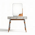 Sculpturale make-up tafel met spiegel van hout en metaal 80 x 40 x 150cm