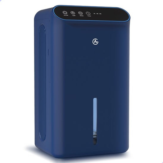 AG340 Luchtontvochtiger - Luchtreiniger - Dehumidifier - Carbon Filter - Grote watertank 2.5L capaciteit, 750ml/D ontvochtiging, 10-35m2 bereik -energiezuinig, verlichting 7 kleuren - Voor huis, kamer, badkamer  kelder(Blauw)