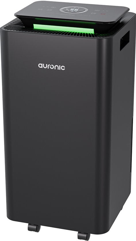 Auronic Luchtontvochtiger en Luchtreiniger - Pro Series - 12L per dag - 2.5L Waterreservoir - Was-droog functie - Slaapkamer, Badkamer en Woonkamer - Vochtopnemer voor in Huis - Dehumidifier - Zwart(Pro Series， Zwart/12 l)