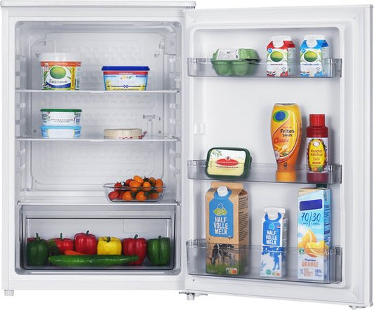 Tomado TLT5501W tafelmodel koelkast energiezuinig - 126 liter - Zonder vriesvak - 55 cm breed - Zeer stil: 35 dB - Led-verlichting - Energielabel C - Vrijstaand - Wit(Wit)
