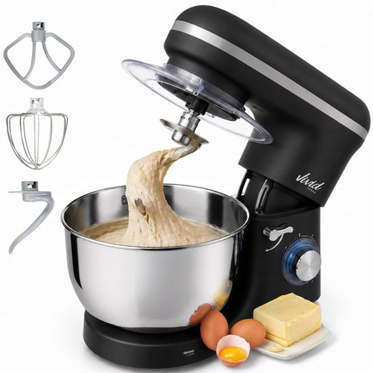 Vivid Green 2000W Keukenmixer - Geschikt voor Zwaar Deeg - 6,2L Mengkom - Keukenmachine - Keukenrobot - Matzwart(Matzwart)