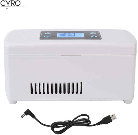 Merkloos / Sans marque CYRO - Insuline Koeler - Insuline Koeltas - Diabetes Koeltas - Insuline Koeltasje voor op Reis - Draagbaar - 0-18 ℃ - Wit