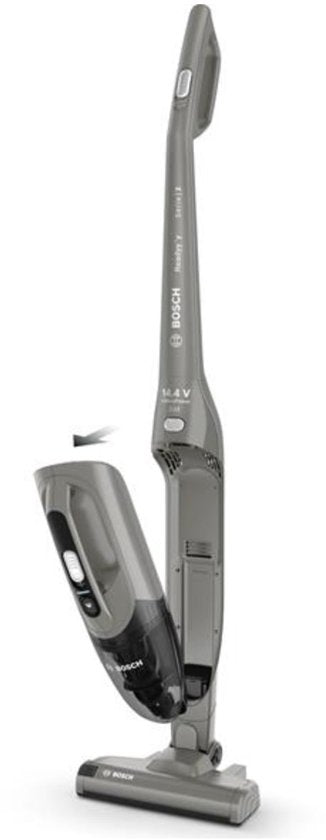 Bosch Serie 2 BBHF214G - Steelstofzuiger  elektrische bezem - Zakloos - Grijs