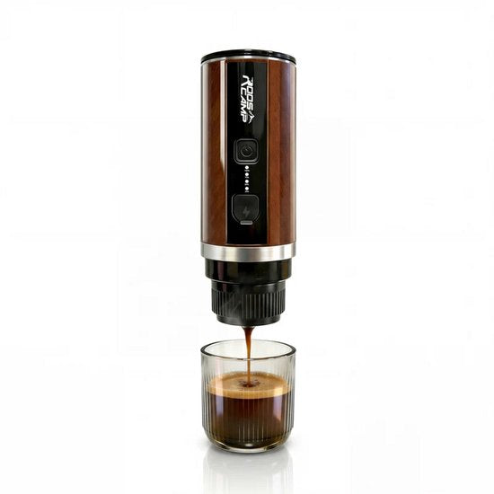 Rooscamp Draagbare Elektrische Espressomachine Koffiemachine | Koffiezet apparaat voor Onderweg Reis  Camping Koffiezetapparaat | Capsules  Gemalen Koffie | Portable Espresso Machine | Snelle Waterverwarming | 20 bar | 12 volt
