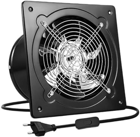 IBORA Afvoerluchtventilator 150 mm, Stille Muurventilator met Terugslagklep, 525 m³/u, Koperen Motor, Schroefmontage, voor Badkamer Keuken Garage