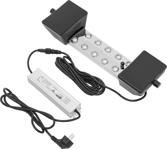 Merkloos / Sans marque Jently mistmaker - vijver accessoires - ultrasone mistmaker - 10 koppig - mistafvoer - 350W - zwart