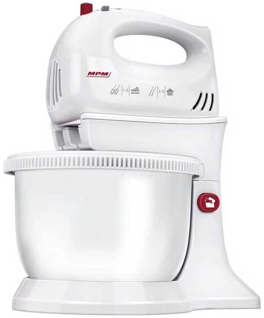 MPM - Mixer met Roterende Mengkom 3,5 Liter - 5-stapsregeling en TURBO-functie - Handmixer - Keukenmixer - Blender - 750W