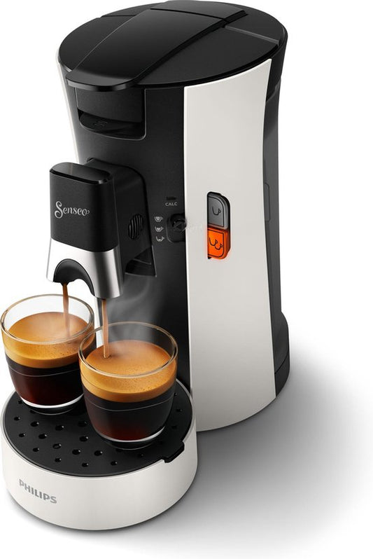 Philips Senseo Select Koffiepadmachine CSA230/00 - Keuze uit 1 of 2 Kopjes - Instelbare Intensiteit - Automatische Uitschakeling - Wit(White)
